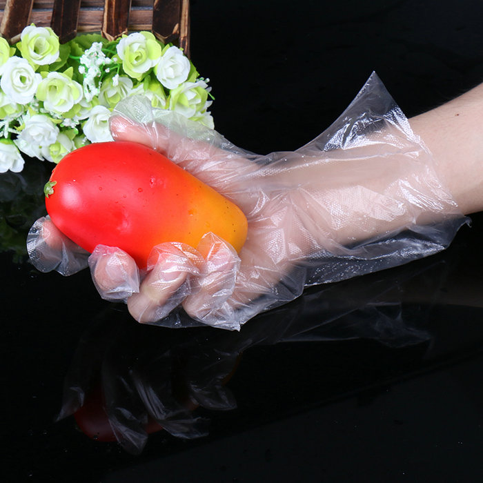 Unsterile Polyethylen Durchsichtige Arbeitsküchenhandschuhe aus Kunststoff zum Kochen