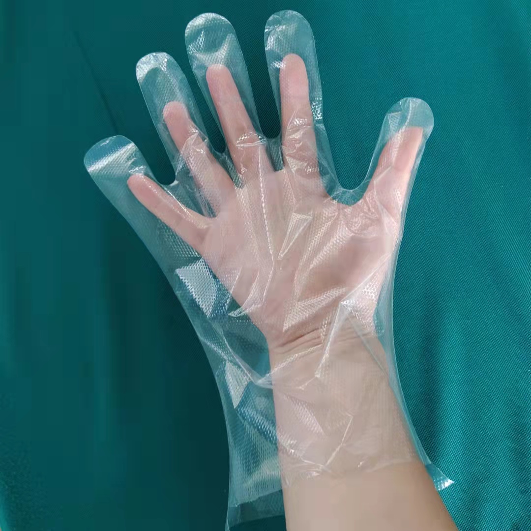 Transparente Einweghandschuhe aus Kunststoff für Lebensmittel und medizinische Zwecke