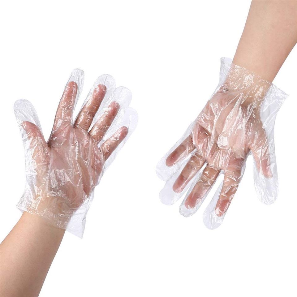  Einweg klare Polyethylen -transparente Handschuhe 